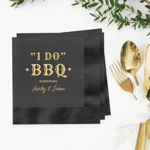 Je fais du BBQ de mariage audacieux en noir