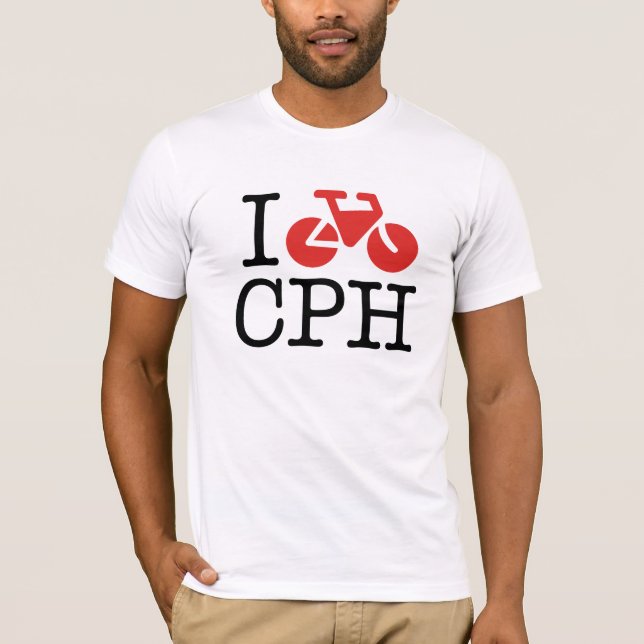 Je fais du vélo le T-shirt de Copenhague (Devant)