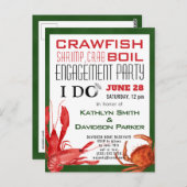Je fais Fiançailles Seafood Party Invitation (Devant / Derrière)