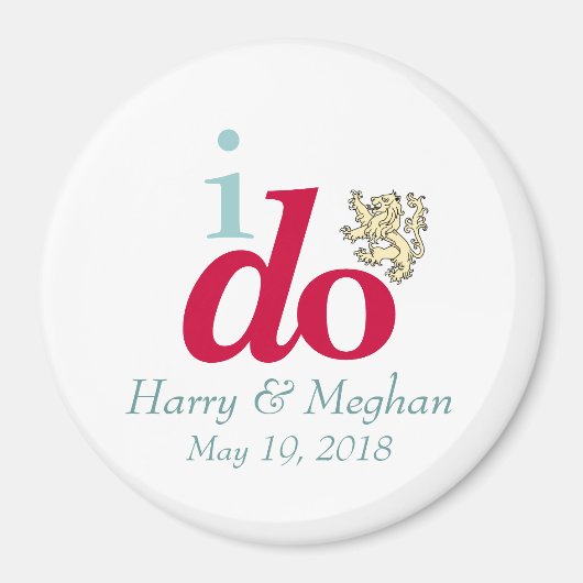 Je FAIS Harry & Meghan Royal Mariage Magnet (Devant)