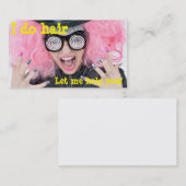 Je fais le carte de visite de cheveux (Devant / Derrière)