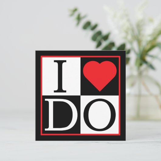 Je fais le faire-part de mariage (Debout devant)