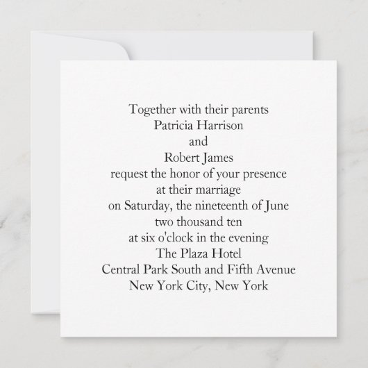 Je fais le faire-part de mariage (Dos)