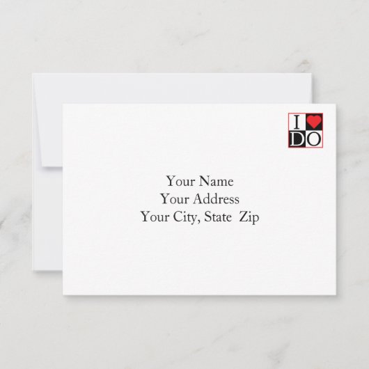 Je fais mariage carte RSVP (Devant)