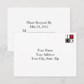 Je fais mariage carte RSVP (Devant / Derrière)