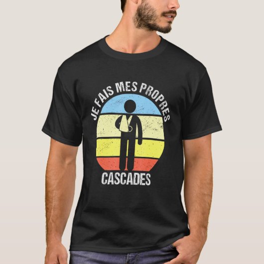Je fais Mes Ewn Cascades Bon Recovery Broken Arm T-shirt (Voorkant)