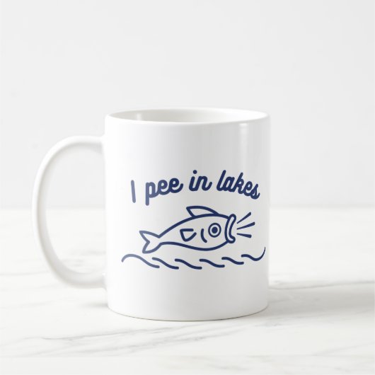 Je Fais Pipi Dans Les Lacs Tasse À Café Drôle Pour (Gauche)
