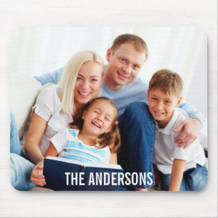 Je familie foto en naam Mousepad W Muismat