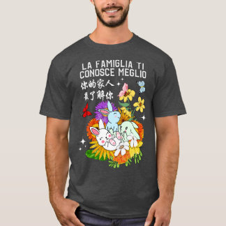 Je familie kent je het beste Kawaii konijn 3 T-shirt