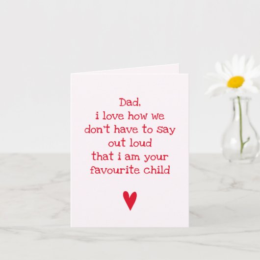 Je favoriete kind - Grappige spreuk Vaderdag Kaart (Kleine Plant)