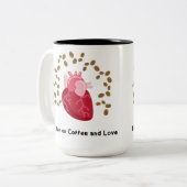 Je fonctionne au café et au mug d'amour (Devant gauche)