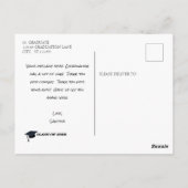 Je foto Afstuderen Bedankt Briefkaart (Achterkant)