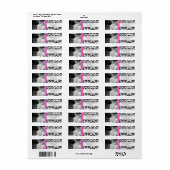 Je foto bruiloft Roze Damask Etiket (Full Sheet)