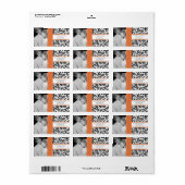 Je foto bruiloft  Tangerine Damask Etiket (Full Sheet)