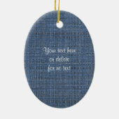 Je foto Cute Blue Cat Ornament (Achterkant)