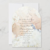 Je foto Damask Black Font Wedding Kaart (Achterkant)