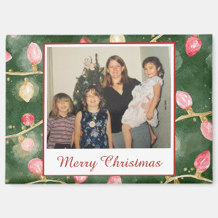Je foto gepersonaliseerde kerst magneet