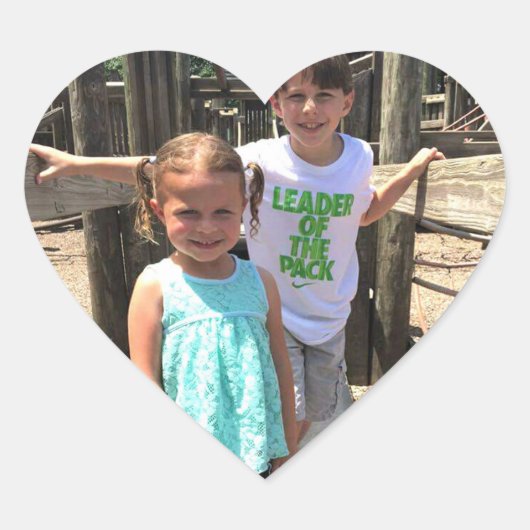 Je foto-hartstickers hart sticker (Voorkant)