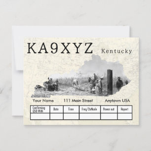 Je foto Kentucky Shapout Cutout Custom QSL Briefkaart
