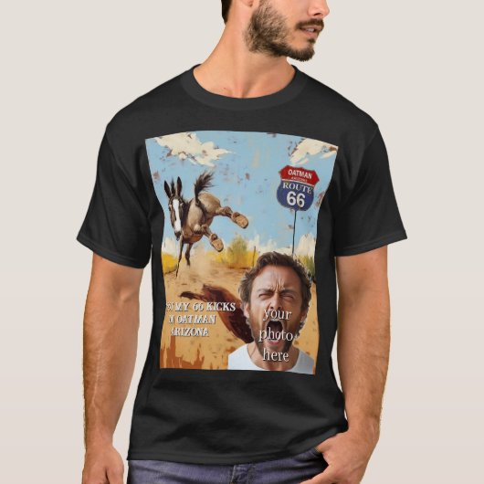 Je foto, Krijg je trappen, haver, Arizona, ezel T-shirt (Voorkant)