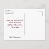 Je foto op een bed van Pine Merry Kerstmis Feestdagenkaart (Achterkant)