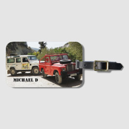 Je foto, personaliseer, initialen, eenvoudig bagagelabel