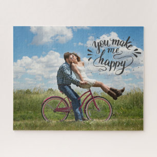 Je foto toevoegen   Je maakt me een gelukkige puzz Legpuzzel