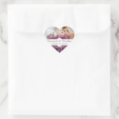Je foto van het Paarse Heart Leaf Tree Weddenschap Hart Sticker (Tas)