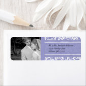 Je foto Weddenschap Black Damask Etiket (Insitu)