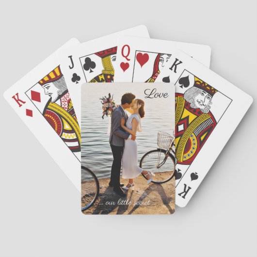 Je fotoliefdesweduwenkaarten decllen pokerkaarten (Achterkant)