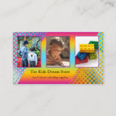 Je fotoportfolio speelgoedwinkel visitekaartje (Voorkant)