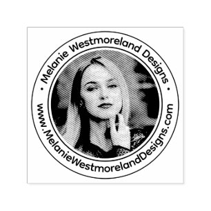 Je fotoportret #1 Ronde naam website Zelfinktende Stempel