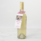 Je fotoroze script | Modern Big LOVE Letters Flessenhanger (Schuin)