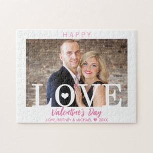 Je fotoroze script Modern Big LOVE Letters Legpuzzel