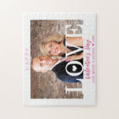 Je fotoroze script | Modern Big LOVE Letters Legpuzzel (Verticaal)