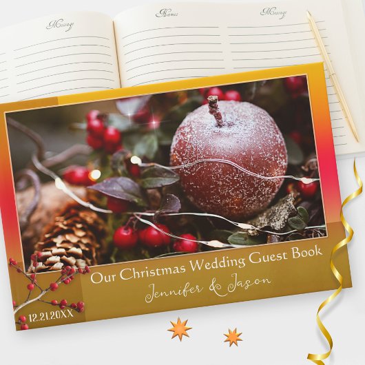 Je foto's met kerstbruiloft gastenboek