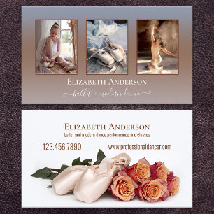 Je foto's vormen een moderne dans visitekaartje