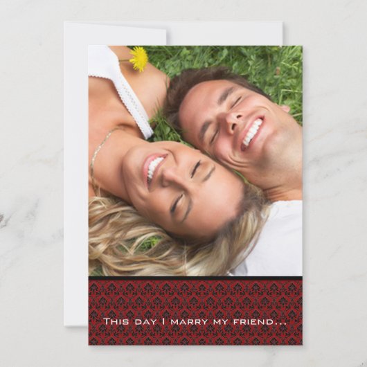 Je fotoweddenschap nodigt uit... ik trouw met mijn kaart (Voorkant)