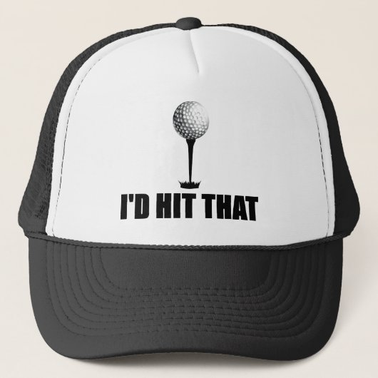 Je frapperais que - casquette drôle de golf (Devant)
