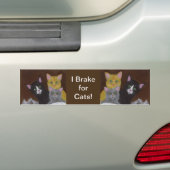 Je freine pour chats Sticker pare-chocs (En voiture)