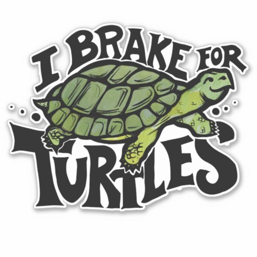 Je freine pour Turtles Sticker (Devant)