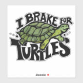 Je freine pour Turtles Sticker (Feuille)
