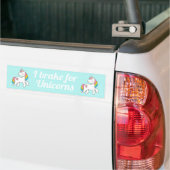 Je freine pour unicorns bumper sticker (Sur camion)