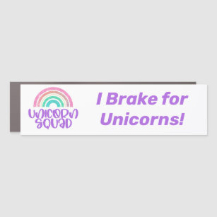 Je freine pour Unicorns Bumper Sticker Car Magnet