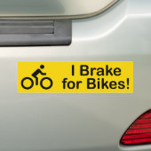 Je freine pour vélos Bumper Sticker (En voiture)