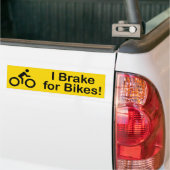 Je freine pour vélos Bumper Sticker (Sur camion)