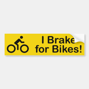 Je freine pour vélos Bumper Sticker