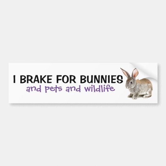 Je Freins Pour Bumper Sticker Bunnies (Devant)