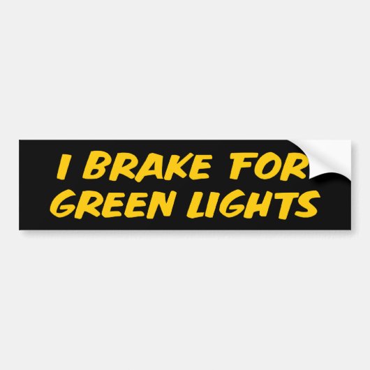 Je Freins Pour Bumper Sticker Vert Lumières (Devant)