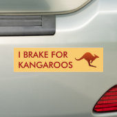 JE FREINS POUR KANGAROOS Bumper Sticker (En voiture)